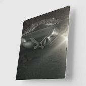 ロズウェルUFOハンガー スクエア壁時計 (傾斜)