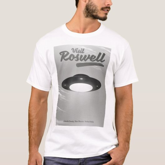 ロズウェルUFOビンテージポスターを訪ねて Tシャツ (正面)
