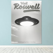 ロズウェルUFOヴィンテージのポスターを参照 キャンバスプリント (インサイチュ (ウッドフロア))