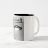 ロズウェルUFOヴィンテージのポスターを参照 ツートーンマグカップ (正面右)