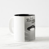 ロズウェルUFOヴィンテージのポスターを参照 ツートーンマグカップ (正面左)