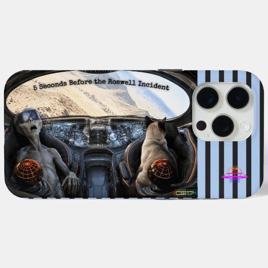 ロズウェルUFO Case-Mate iPhoneケース (裏面 (横))