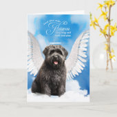 ロズオブザブーヴィエデフランドレスドッグペット悔やみや弔慰 カード (黄色い花)