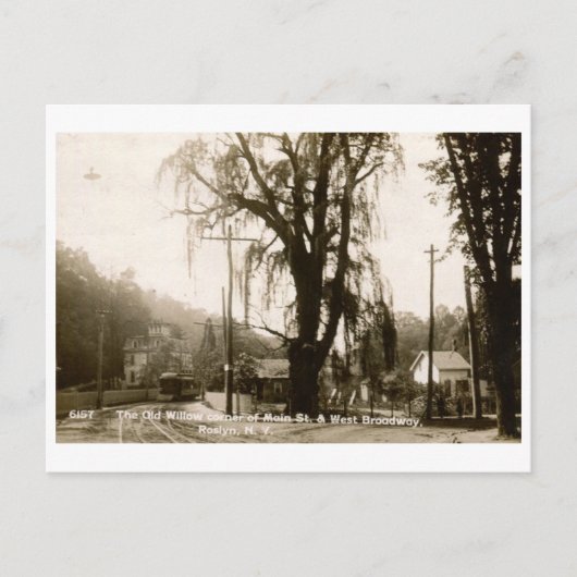 ロズリンのビュー，ロングアイランド， NY 1915ヴィンテージ ポストカード (正面)