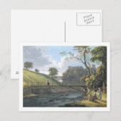 ロズリン城，ミッドロシアン(W/cとガッシュ付きペープ ポストカード (正面/裏面)