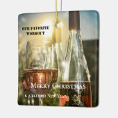 ロセおもしろいワイントレーニングパーソナライズされた セラミックオーナメント (左)