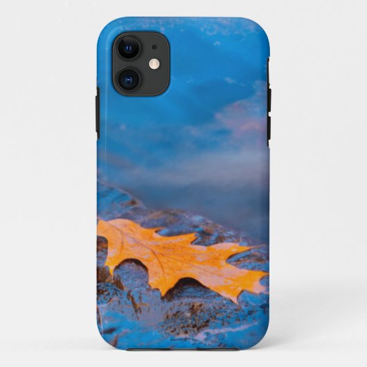 ロセオー川の岩上のオークの葉 Case-Mate iPhoneケース (裏面)