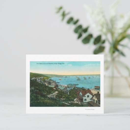 ロセクランス砦とシティの空中表示 ポストカード (スタンド正面)