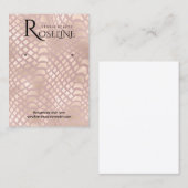 ロセゴルドエレガントスネークプリント表示カード 名刺 (正面/裏面)