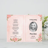 ロセゴールドフローラ |葬儀プログラムテンプレート (スタンド正面)