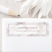 ロセゴールドマーブルモダンテンプレート差出人住所 ラベル (インサイチュ)