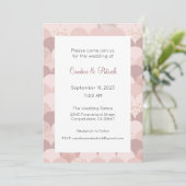 ロセゴールド招待状、結婚式招待状、ピンク金ゴールド 招待状 (スタンド正面)