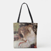 ロセッティの『リリスの肖像』、ヴィクトリア時代のヴィンテージ・ポートレート トートバッグ (裏面)