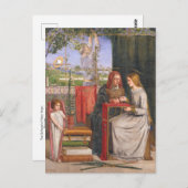 ロセッティ・ポストカードによるヴァージンの少女時代 ポストカード (正面/裏面)