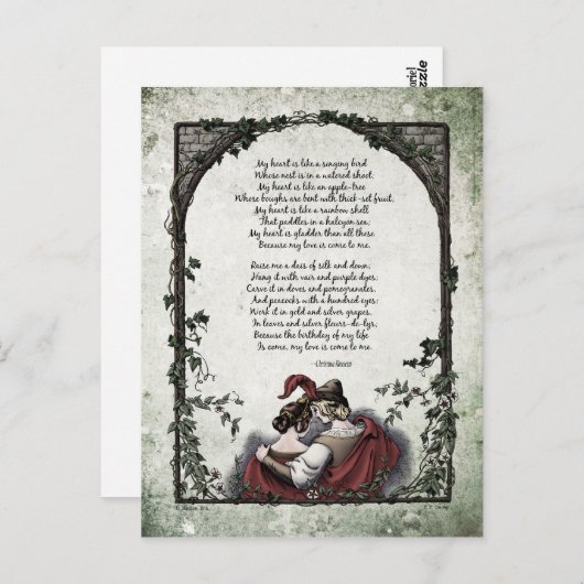 ロセッティ 「愛」 ヴィクトリアン時代のポストカード ポストカード (正面/裏面)