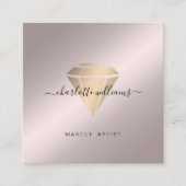 ロセモダンゴドミニマル金ゴールドジアマンサロン スクエア名刺 (正面)