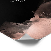 ロセモダンゴールドブラックウォーター色の価格表 ポスター (角)