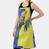 ロセラパロットウォーターカラフルカラーブルーアートエプロン エプロン (インサイチュ)