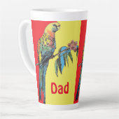 ロセラパロットウォーターパパ父ネームコーヒーM カフェラテマグ (左アングル)