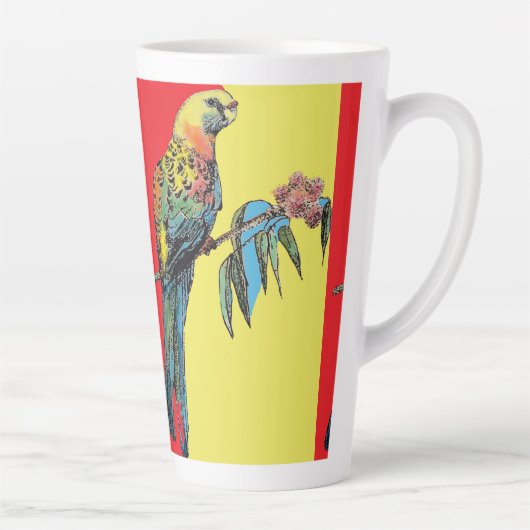 ロセラパロットウォーターパパ父ネームコーヒーM カフェラテマグ (右)