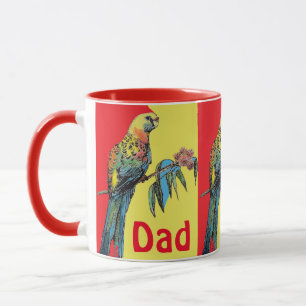 ロセラパロットウォーターパパ父ネームコーヒーM マグカップ