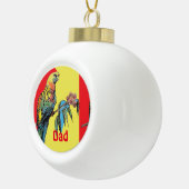 ロセラパロットウォーターパパ父名オーナメント セラミックボールオーナメント (右)