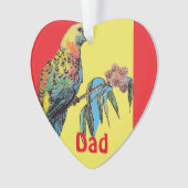 ロセラパロットウォーターパパ父名 オーナメント (正面)