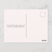 ロゼの栓を抜く バレンタイン ブライダルシャワー招待状 ポストカード (裏面)