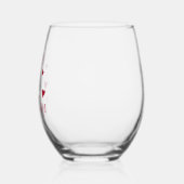 ロゼは私のバレンタイン ステムなしワイングラス (左)