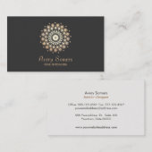 ロゼエレガントットフローラモチーフインテリア設計者 名刺 (正面/裏面)