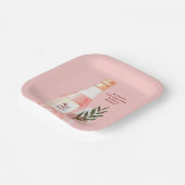 ロゼオーバーロゼ バレンタインデーパーティー ピンク ペーパープレート (傾斜あり)