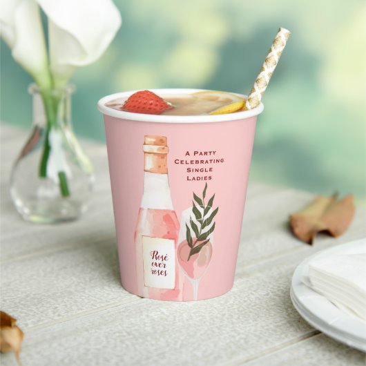 ロゼオーバーロゼ バレンタインデーパーティー ピンク 紙コップ (インサイチュ)