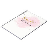 ロゼオールウェイバチェロレッテピンク&金ゴールド ノートブック (左側)