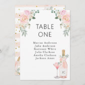 ロゼオールデイブライダルシャワーテーブルカード プログラム (正面/裏面)