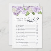 ロゼガーデンダブルブライダルシャワーゲームカード 招待状 (正面)