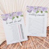 ロゼガーデンダブルブライダルシャワーゲーム 招待状