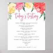 ロゼガーデンワインテイスティングメニューサイン ポスター (正面)