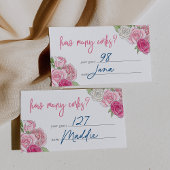 ロゼガーデン"いくつのコルク"推測ゲームのカード エンクロージャーカード