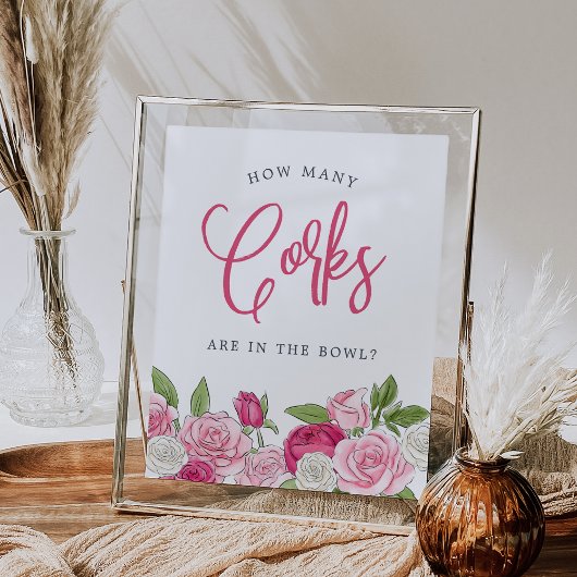 ロゼガーデン"いくつのコルク"推測ゲームサイン ポスター