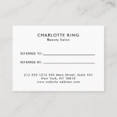 ロゼゴモダンルドグリッターサロン 割引カード (裏面)