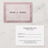 ロゼゴモダンルドグリッターサロン 割引カード (正面/裏面)