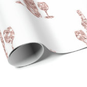 ロゼゴールドとゴールドグリッター ワインをテーマに ラッピングペーパー (ロールコーナー)