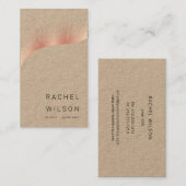 ロゼゴールドラッシュクラフ素朴ト化粧アーティストまつげ 名刺 (正面/裏面)