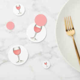 ロゼザデイピンク遠くにローズガラスワイン恋人 コンフェッティ