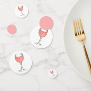 ロゼザデイピンク遠くにローズガラスワイン恋人 コンフェッティ