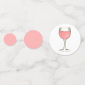 ロゼザデイピンク遠くにローズガラスワイン恋人 コンフェッティ (裏面)