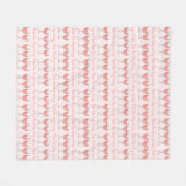 ロゼザデイピンク遠くにローズガラスワイン恋人 フリースブランケット (正面(横))