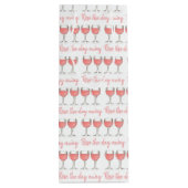 ロゼザデイピンク遠くにローズガラスワイン恋人 ワインギフトバッグ (裏面)