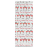 ロゼザデイピンク遠くにローズガラスワイン恋人 ワインギフトバッグ (正面)