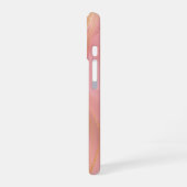 ロゼシルク - 高級なピンクとゴールドの大理石模様 iPhone 16ケース (左側面)
